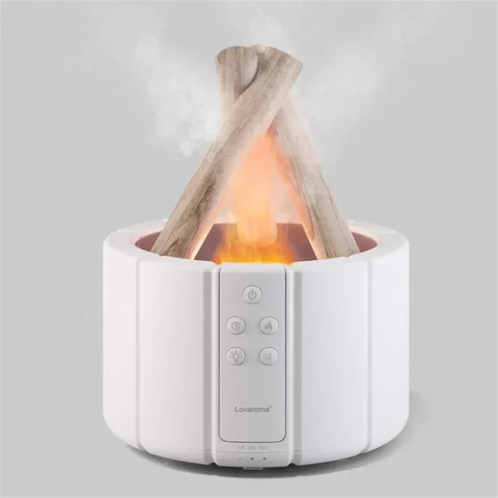 Ambient Diffuser Lamp | Flame Effect Humidifier with Remote