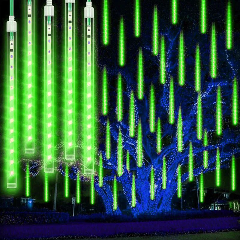LED Meteor Shower Lights | Waterproof Cascading Outdoor Tubes