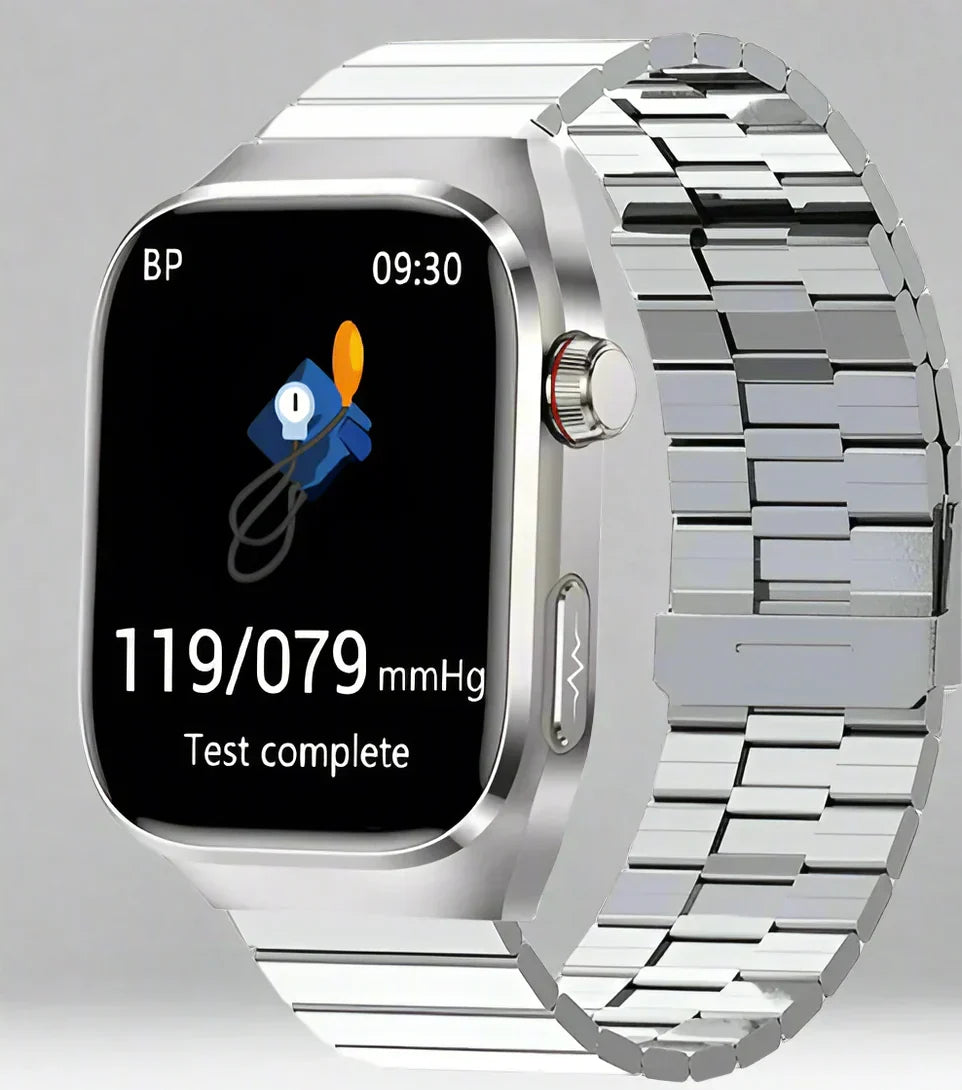 Smart Health Monitor Watch | ECG Blood Sugar Tracking Display