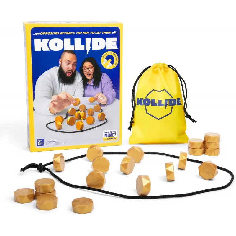 Magnetic Strategy Board Game | Golden Geometric Pieces Design