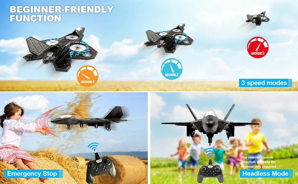 RC Fighter Drone | Quad Motor Gravity Sensor Aircraft