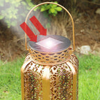 Solar Garden Lantern | Moroccan Iron Lattice Design