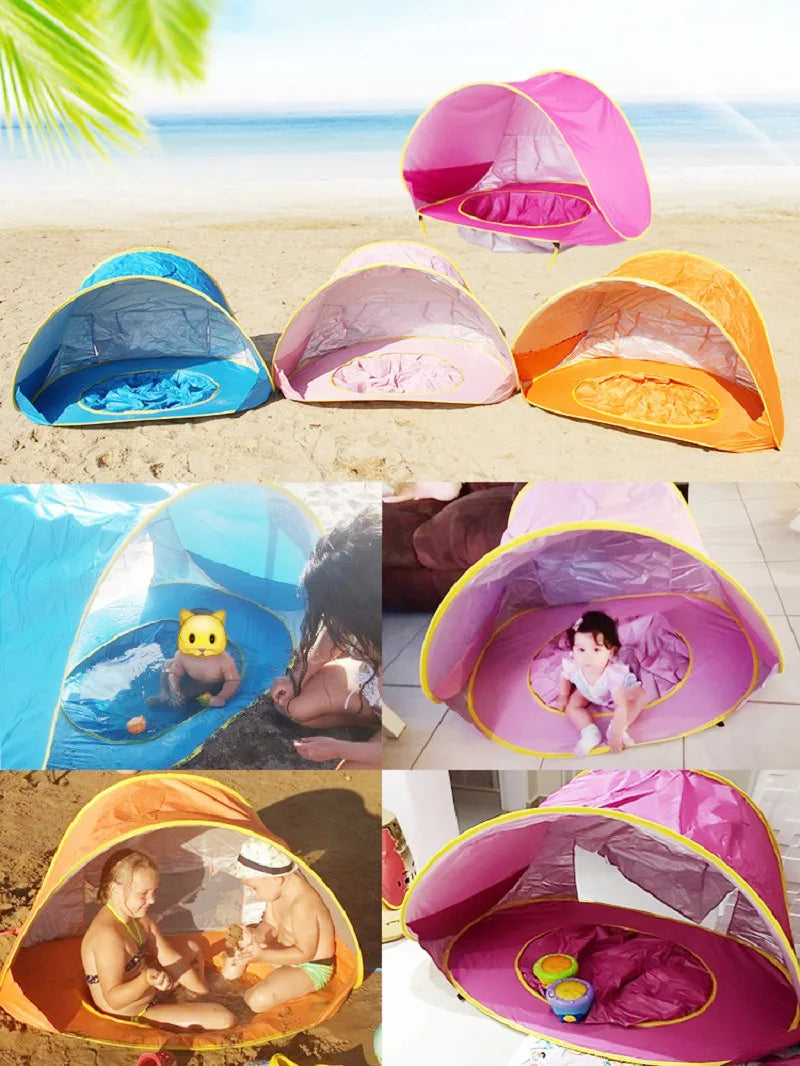 Kids Beach Tent | Pop-Up UV Protection Shelter With Pool