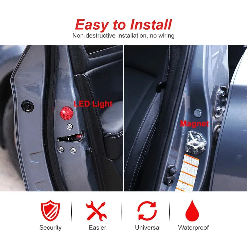 LED Car Door Safety Light | Magnetic Motion Sensor Warning System