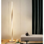 Modern LED Floor Lamp | Twisted Aluminum Design