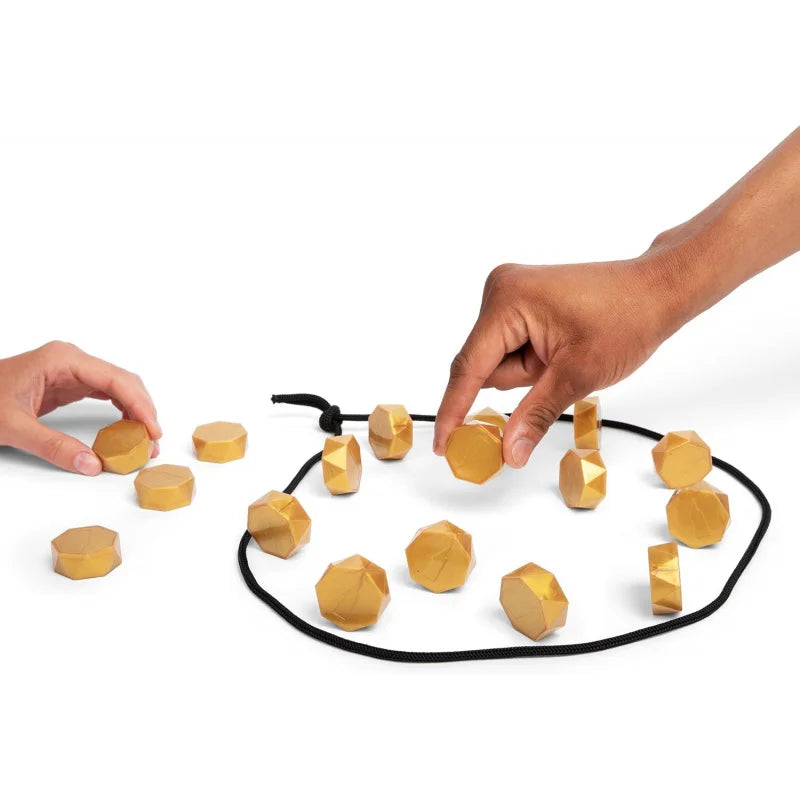 Magnetic Strategy Board Game | Golden Geometric Pieces Design