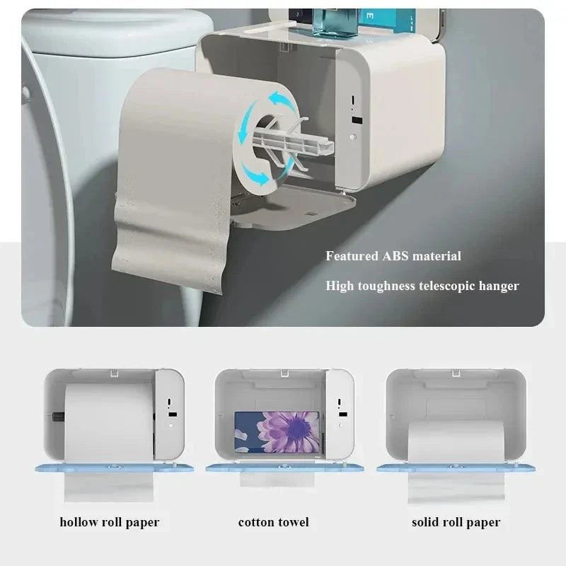 Smart Touchless Tissue Dispenser | Wall-Mount Automatic Paper Holder