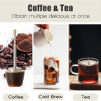 Portable French Press Coffee & Tea Maker | Stainless Steel Travel Brewer