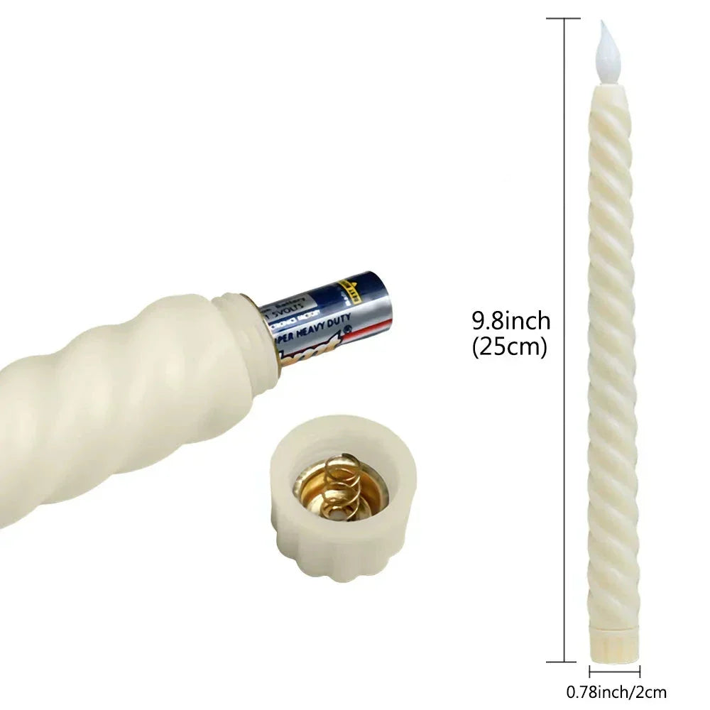 LED Taper Candles | 3D Flickering Flame Effect