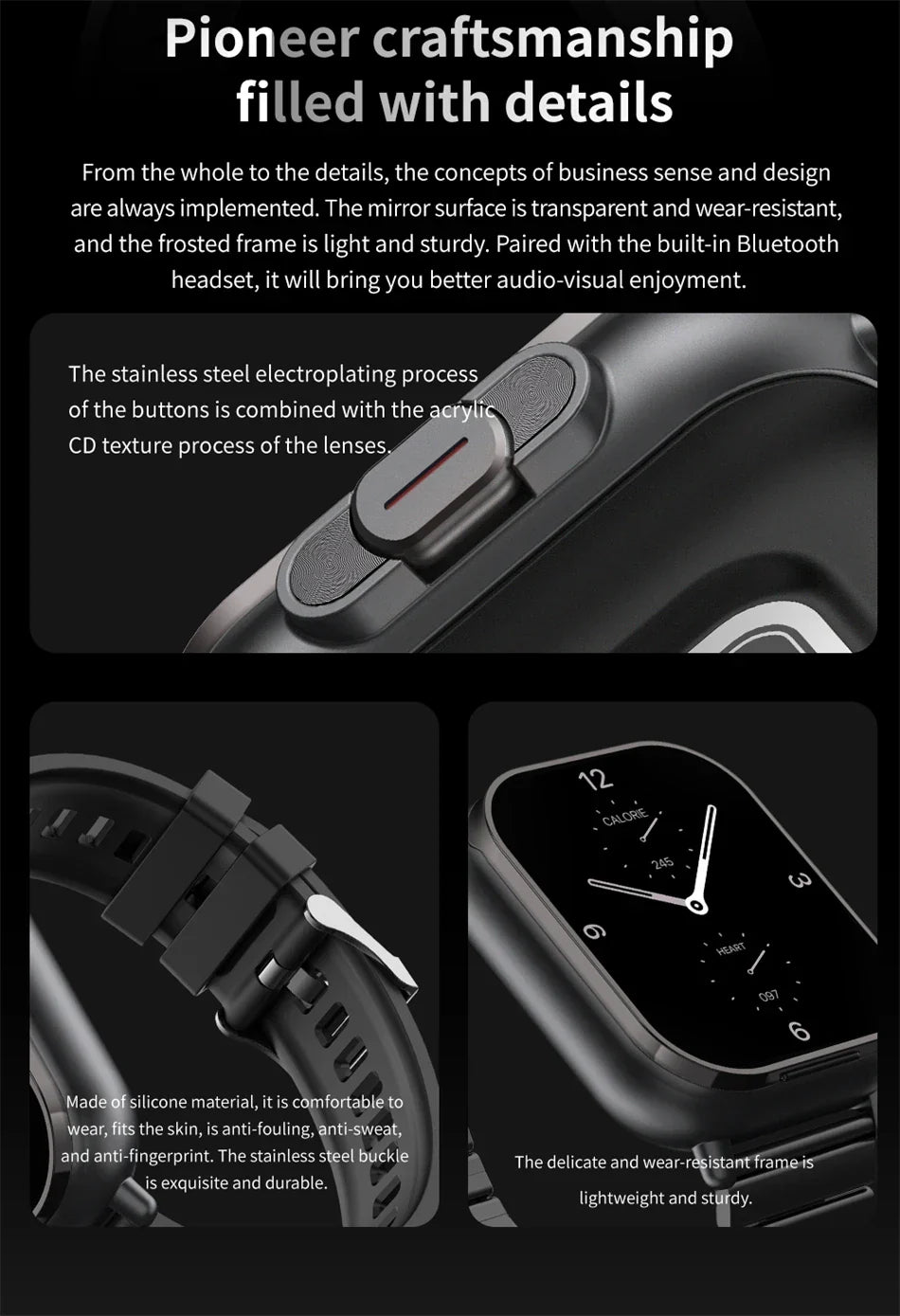 Smart Fitness Watch | 2-in-1 AMOLED With Wireless Earbuds