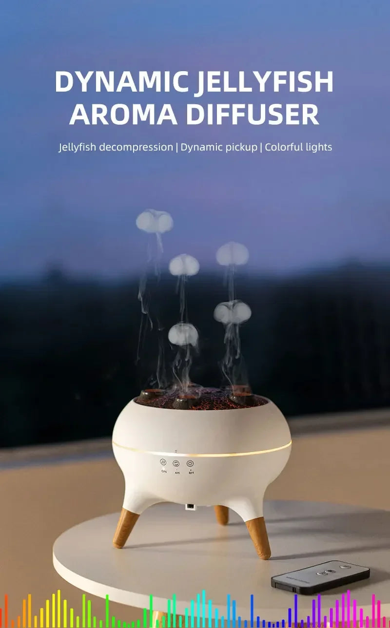 Smart Essential Oil Diffuser | Jellyfish Design With Remote Control