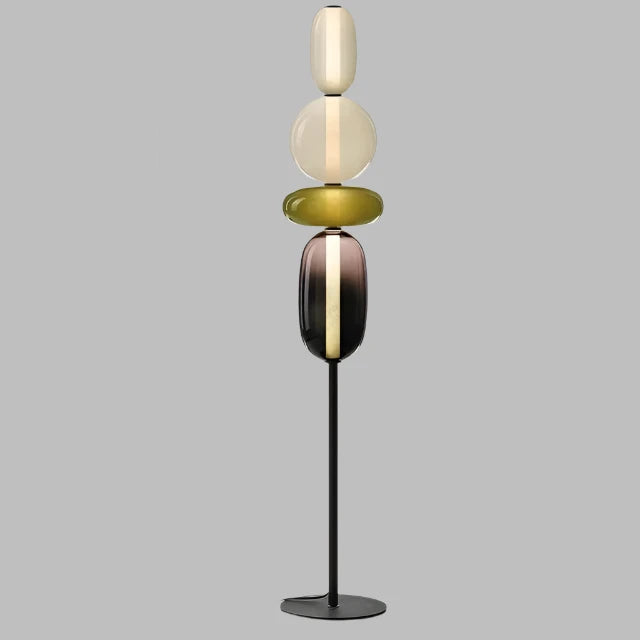 Modern Floor Lamp | Stacked Glass Spheres Design
