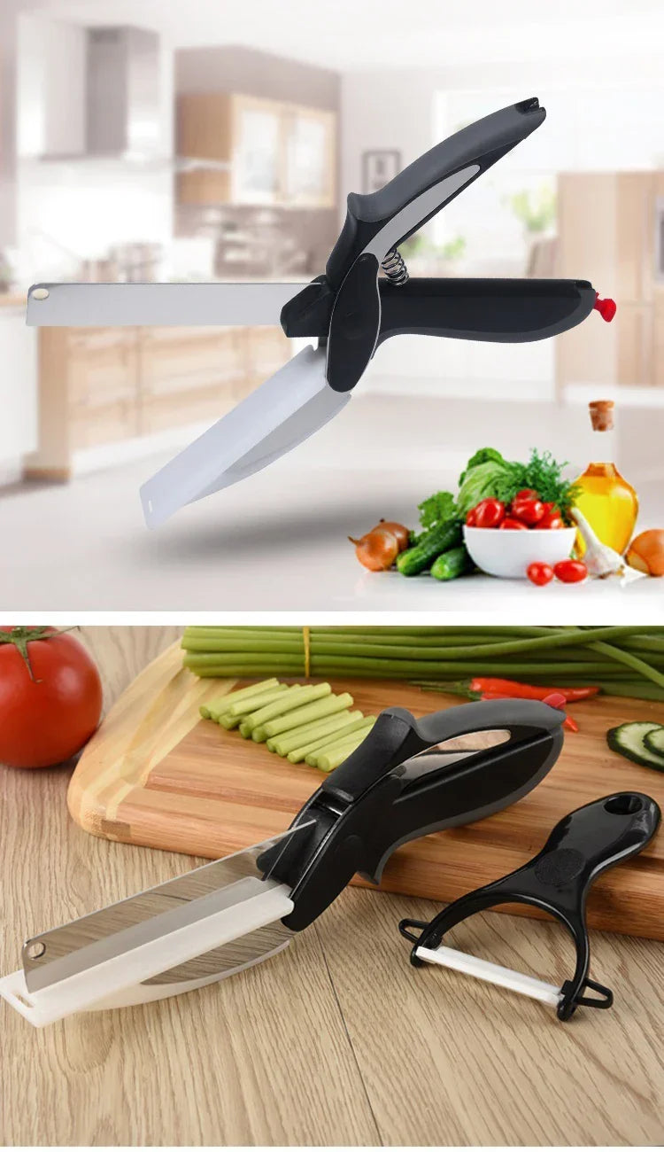 Smart Kitchen Scissors | 2-in-1 Cutting Board Design