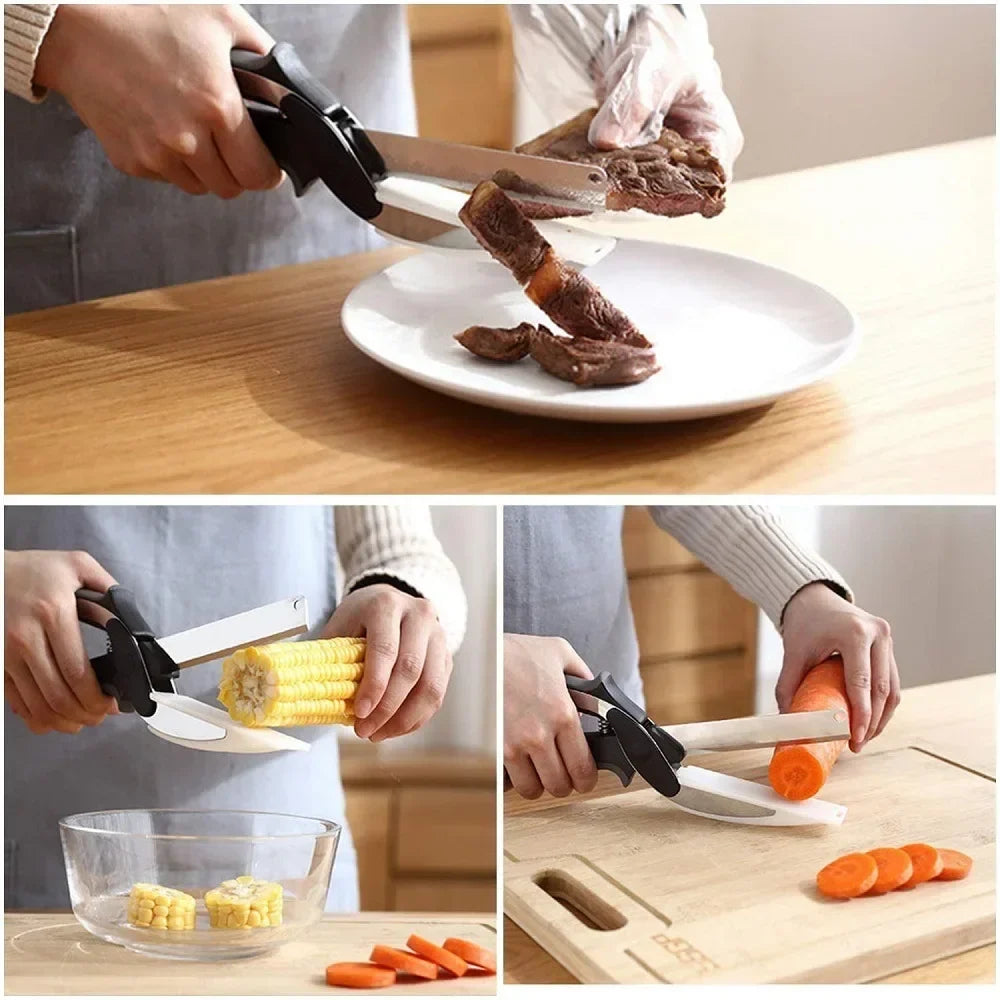 Smart Kitchen Scissors | 2-in-1 Cutting Board Design