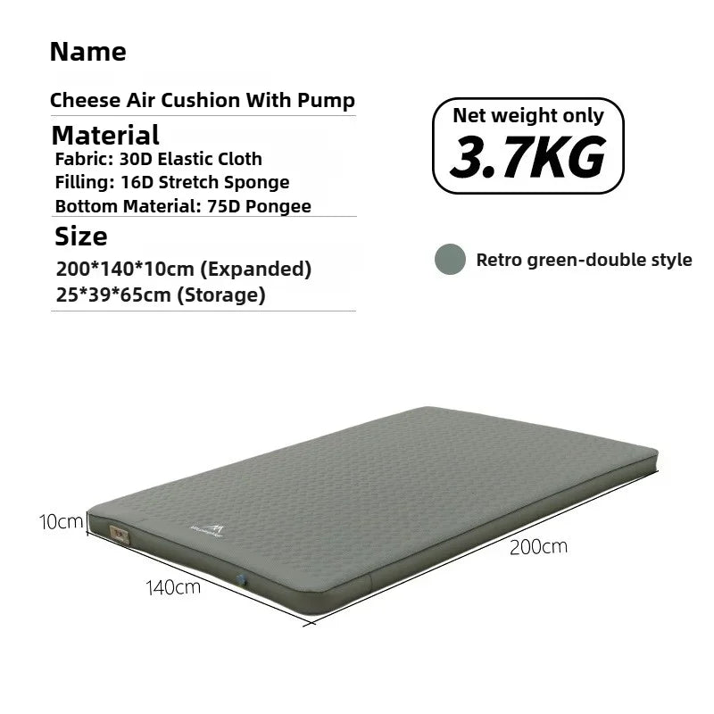 Self-Inflating Camping Mattress | Portable Air Bed With Built-in Pump