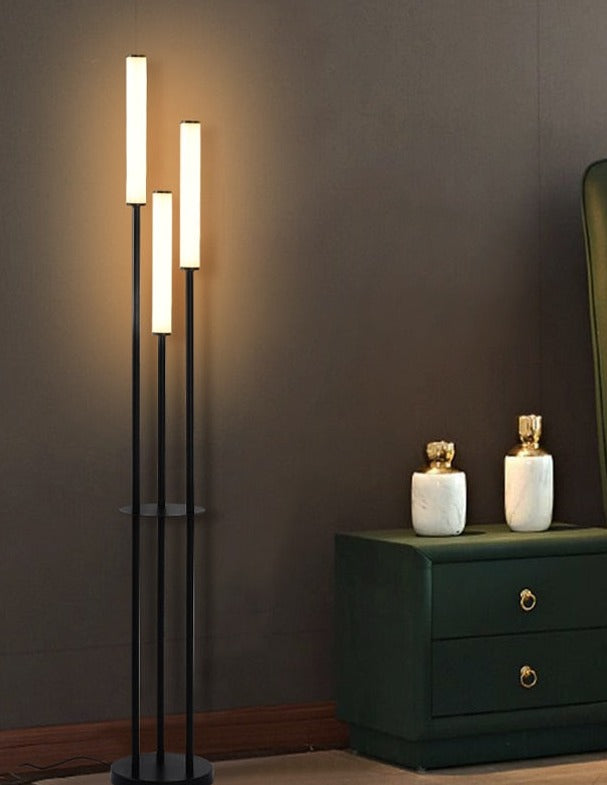 Modern LED Floor Lamp | Triple Light Aluminum Design