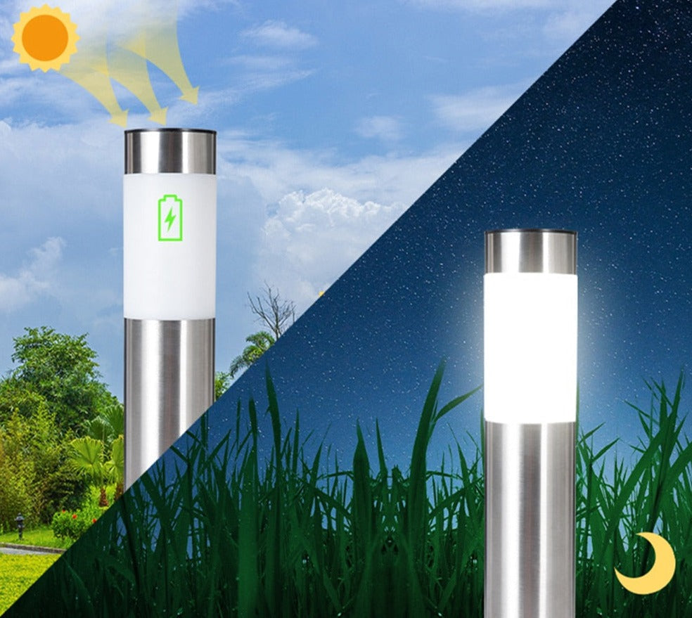 Solar Garden Path Light | Minimalist Aluminum Design
