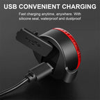 LED Bicycle Light Set | USB Rechargeable Front and Rear Safety Lights