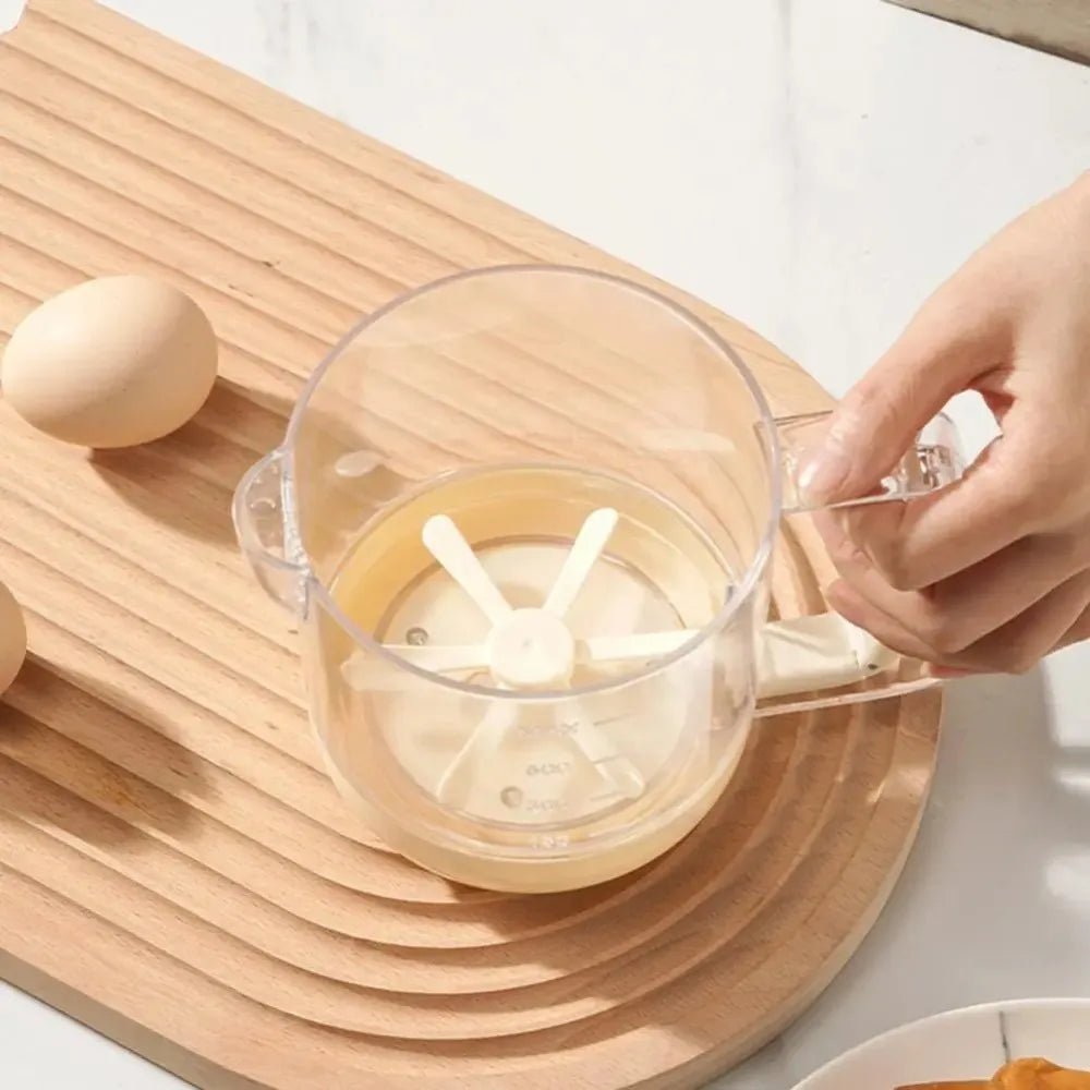Kitchen Mixing Cup | Manual Stirring Beater With Spring Handle