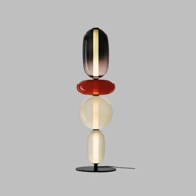 Modern Floor Lamp | Stacked Glass Spheres Design