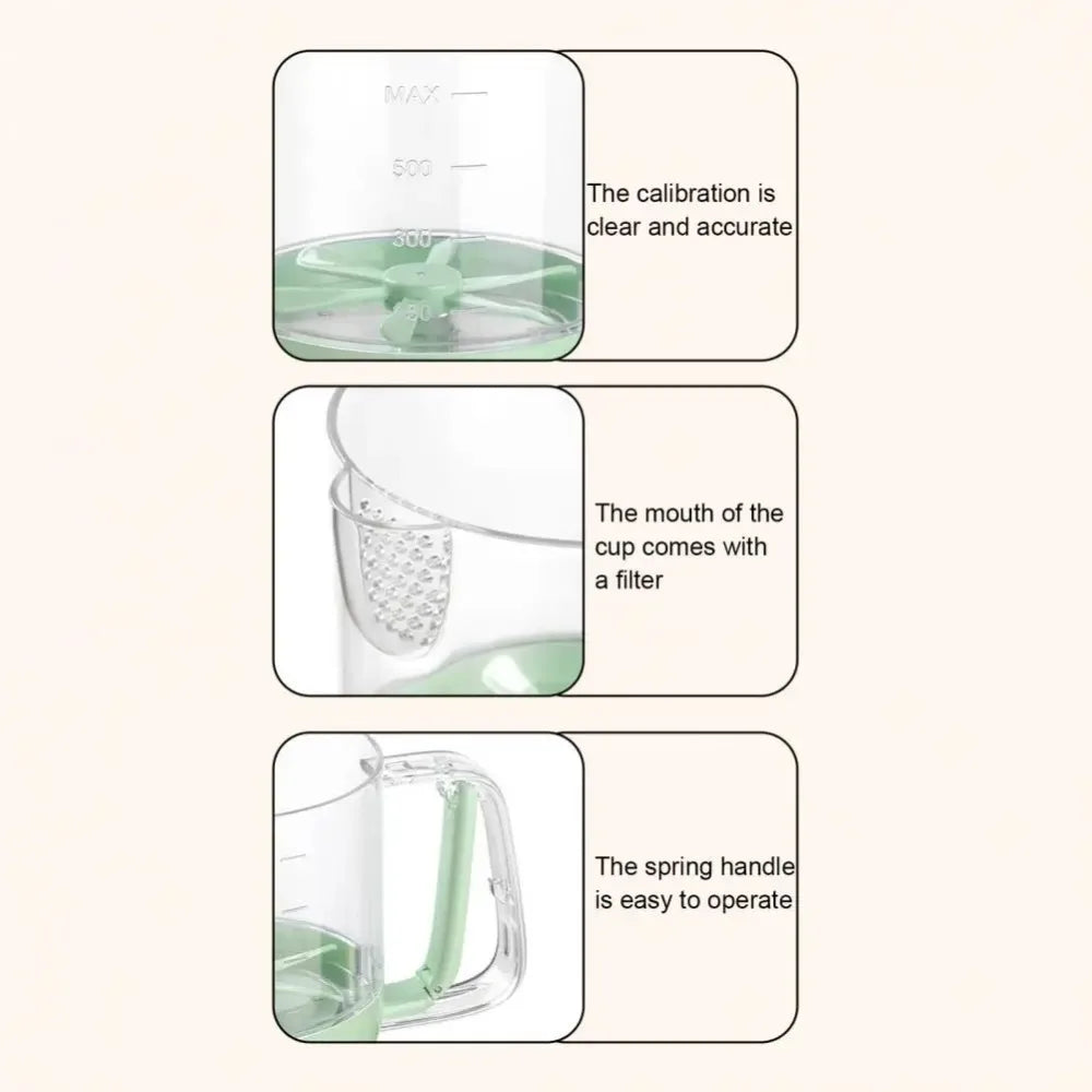 Kitchen Mixing Cup | Manual Stirring Beater With Spring Handle