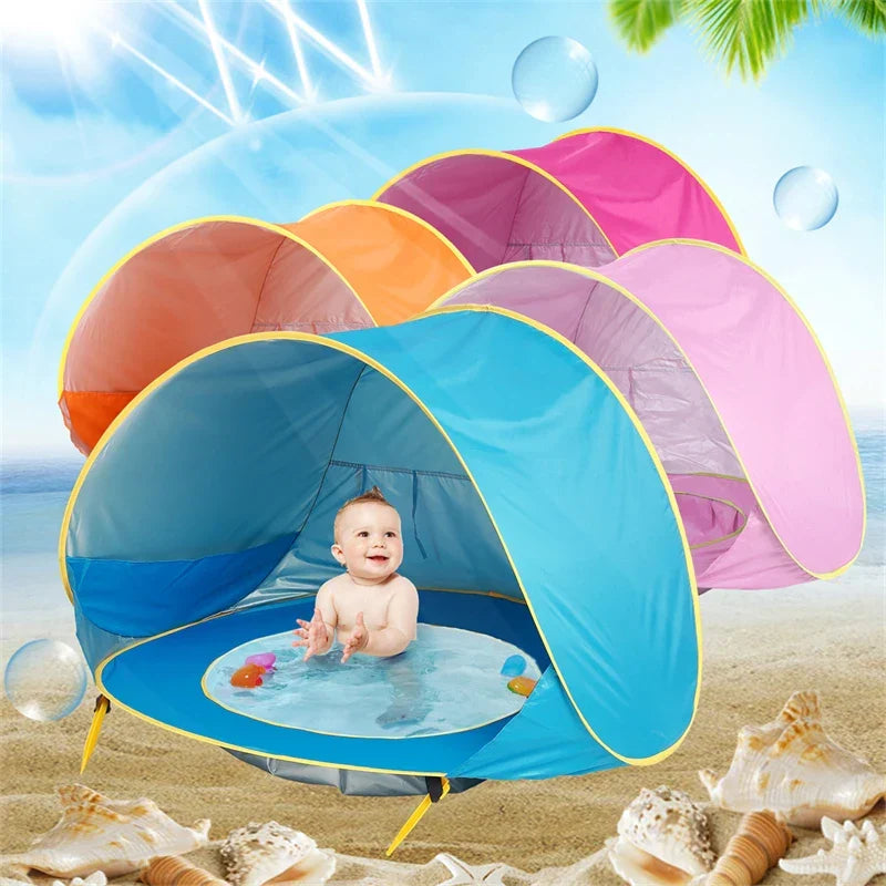 Kids Beach Tent | Pop-Up UV Protection Shelter With Pool