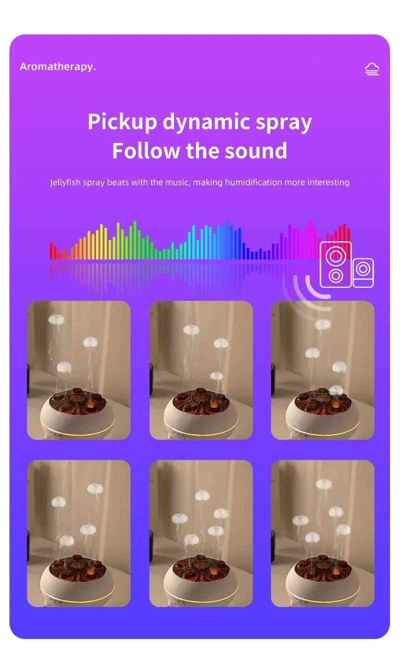 Smart Essential Oil Diffuser | Jellyfish Design With Remote Control