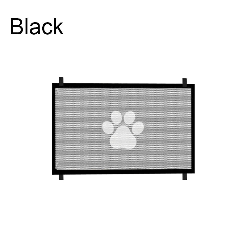 Retractable Pet Safety Gate | Mesh Barrier with Paw Print Design