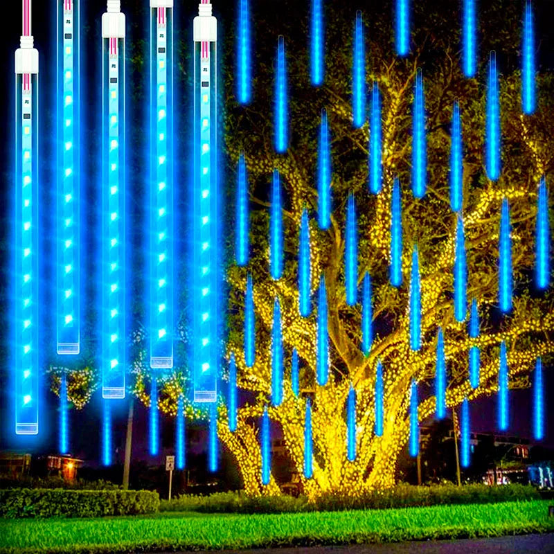 LED Meteor Shower Lights | Waterproof Cascading Outdoor Tubes