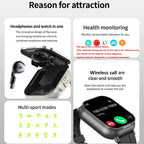 Smart Fitness Watch | 2-in-1 AMOLED With Wireless Earbuds