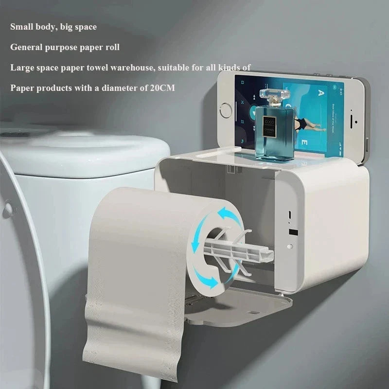 Smart Touchless Tissue Dispenser | Wall-Mount Automatic Paper Holder