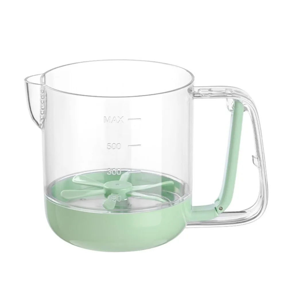 Kitchen Mixing Cup | Manual Stirring Beater With Spring Handle
