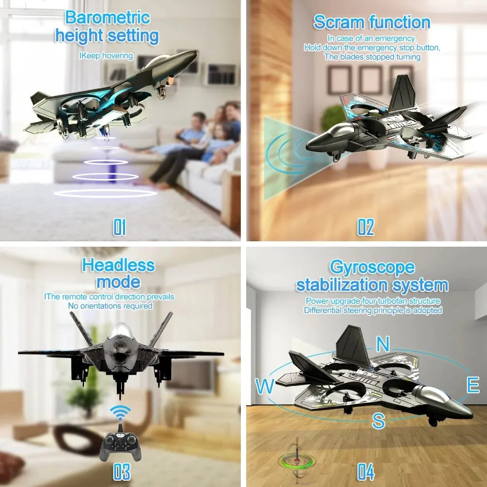 RC Fighter Drone | Quad Motor Gravity Sensor Aircraft