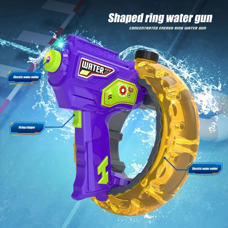 Kids Water Blaster Gun | LED Light-Up Wrist Ring Design