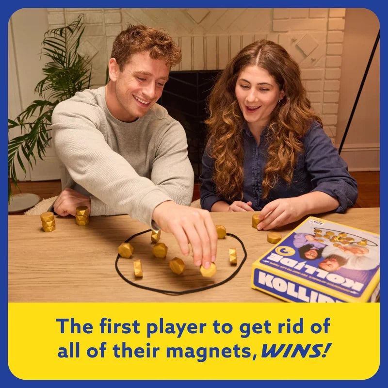 Magnetic Strategy Board Game | Golden Geometric Pieces Design