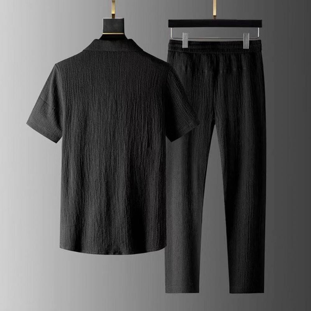 Premium Cotton Summer Set | Linen Textured Two-Piece Loungewear