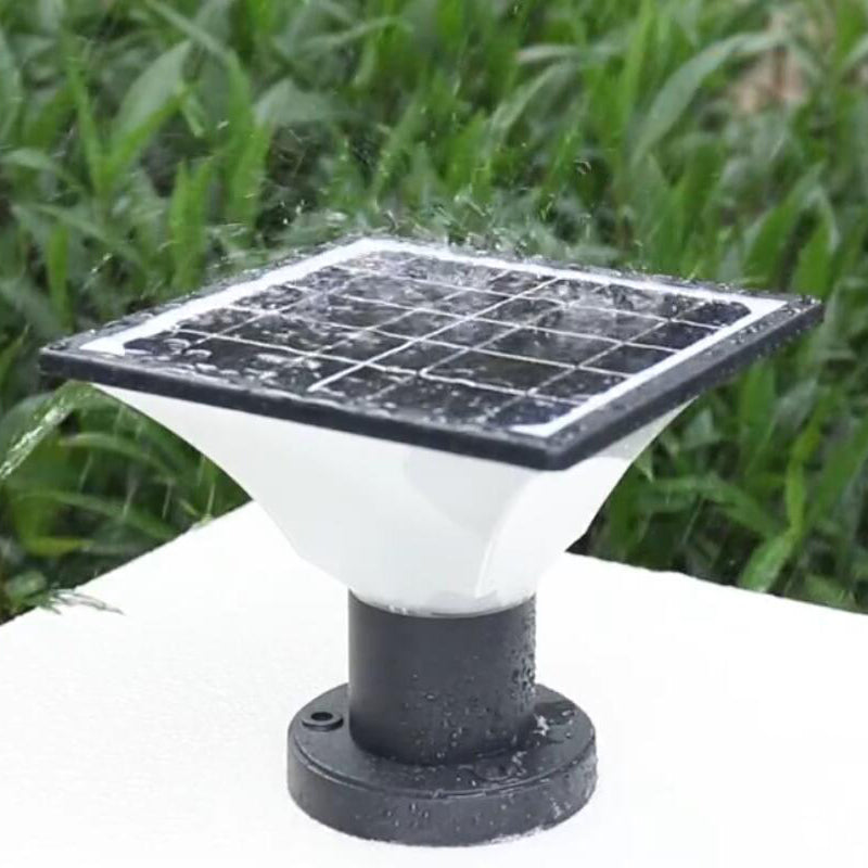 Solar Pillar Light | Modern Aluminum Post Light With 3-Color LED