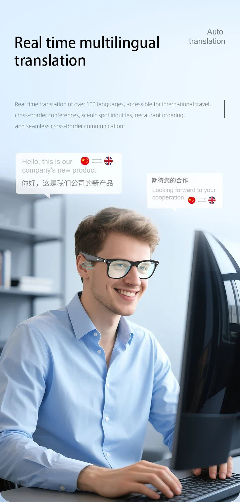 Smart Translation Sunglasses | AI-Powered Language Assistant