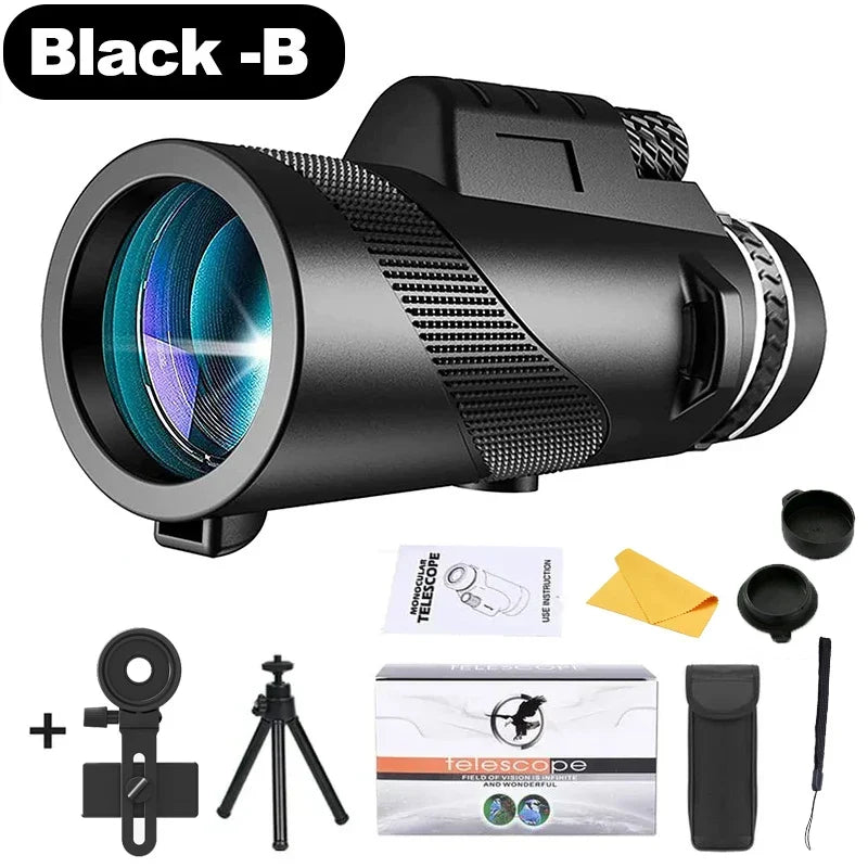 Professional Monocular Telescope | 80x Magnification BAK4 Prism
