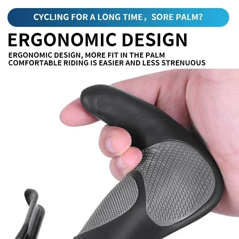 Ergonomic Mountain Bike Grips | Anti-Slip Rubber Design With Palm Support