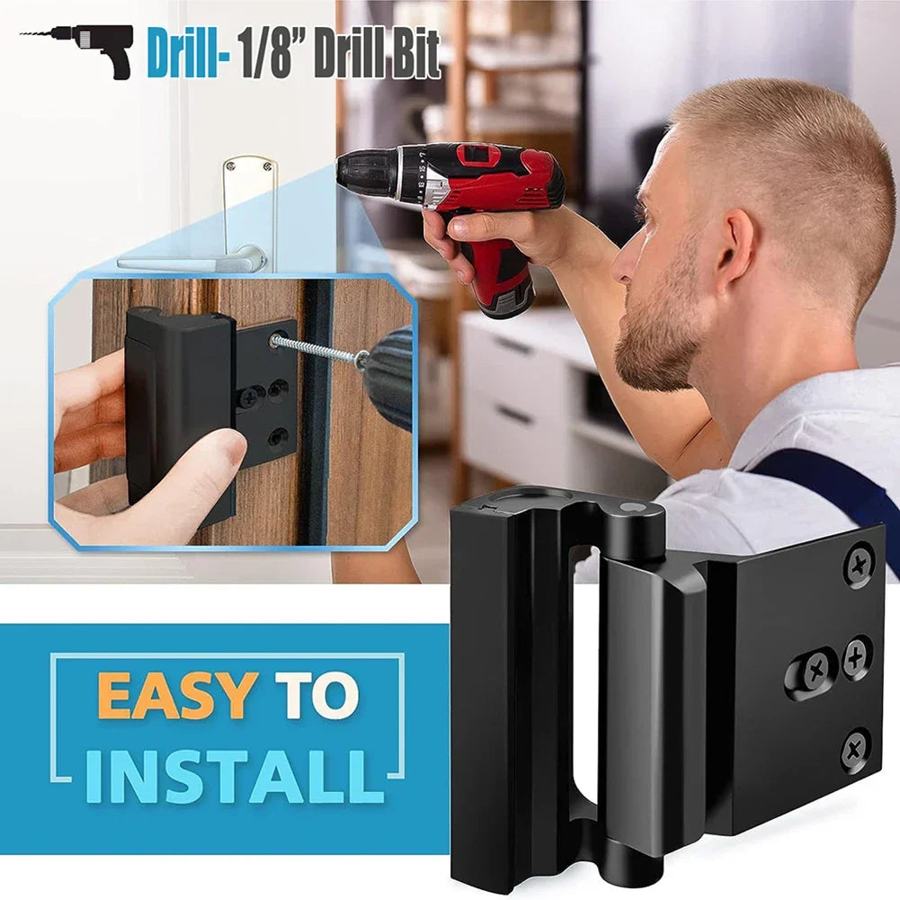 Smart Door Security Lock | Aluminum Alloy Childproof Latch