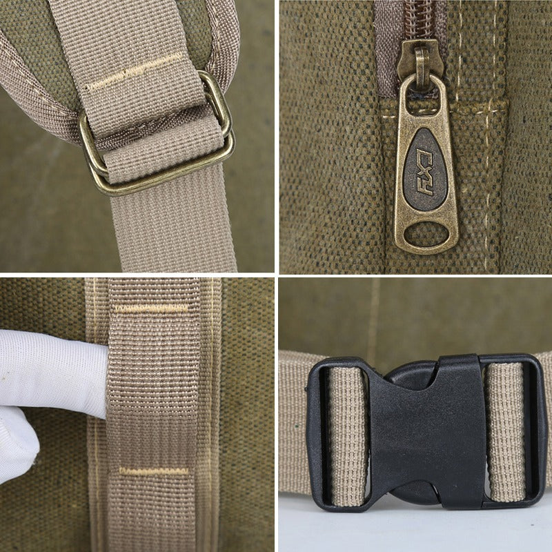 Military Canvas Backpack | 80L Tactical Outdoor Rucksack
