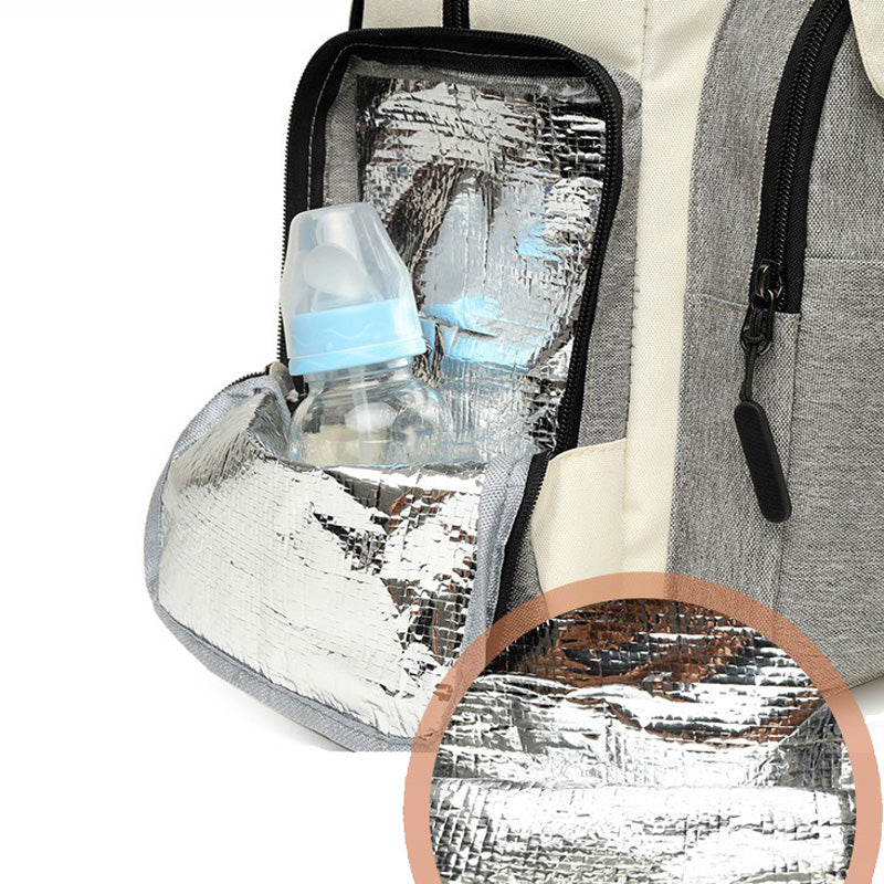 Insulated Diaper Backpack | Modern Two-Tone Design With Storage Pouch