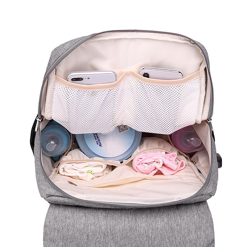 Multi-Function Diaper Backpack | Canvas With Leather Accents