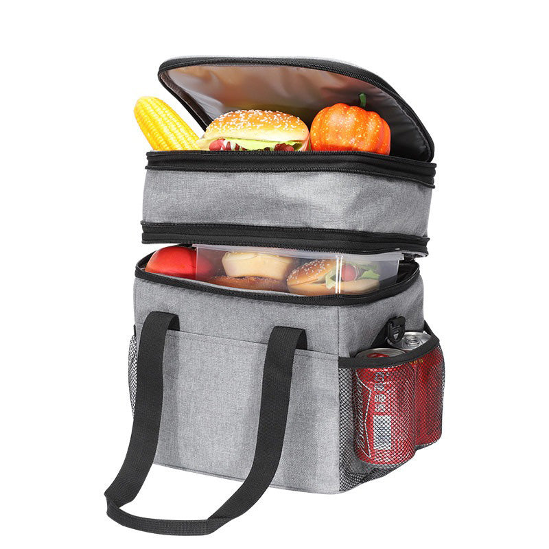 Insulated Cooler Bag | Expandable Grey Travel Tote
