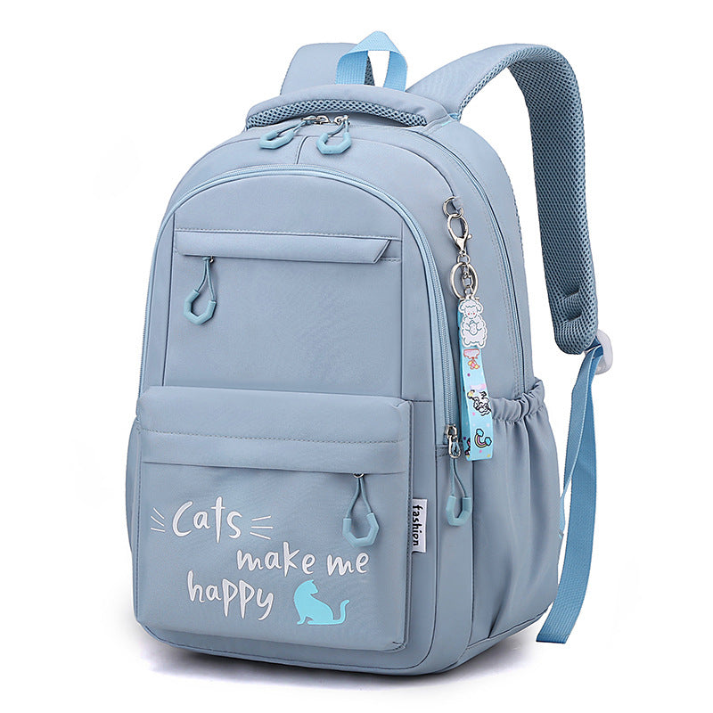 Kawaii School Backpack | Cat Design With Multiple Compartments