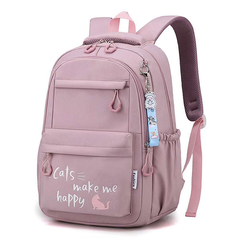 Kawaii School Backpack | Cat Design With Multiple Compartments