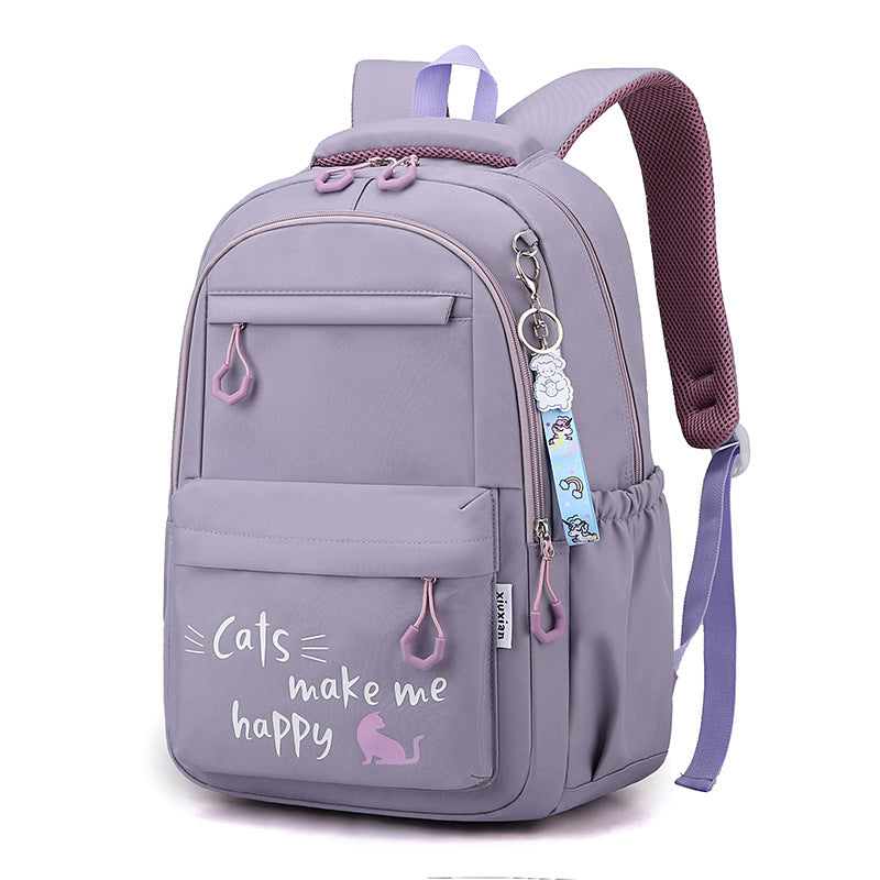 Kawaii School Backpack | Cat Design With Multiple Compartments