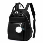 Modern School Backpack | Minimalist Design With Pom Pom Charm
