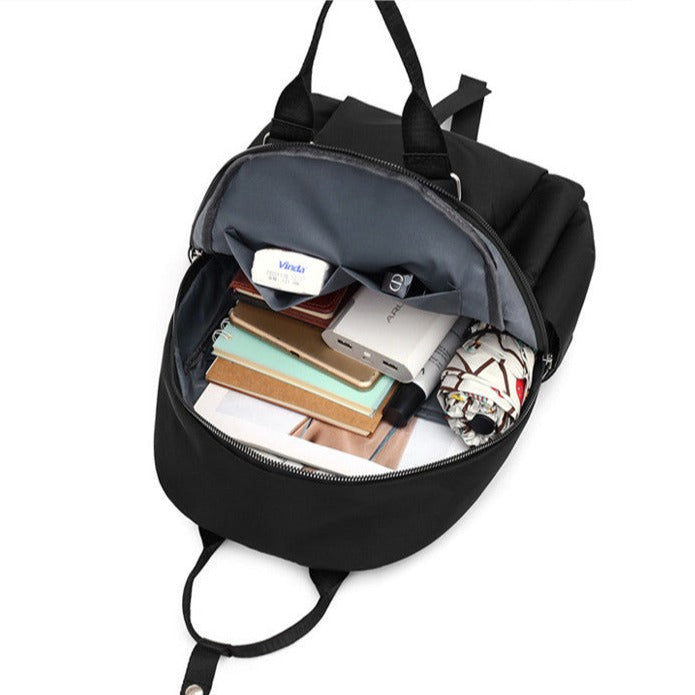 Modern School Backpack | Minimalist Design With Pom Pom Charm